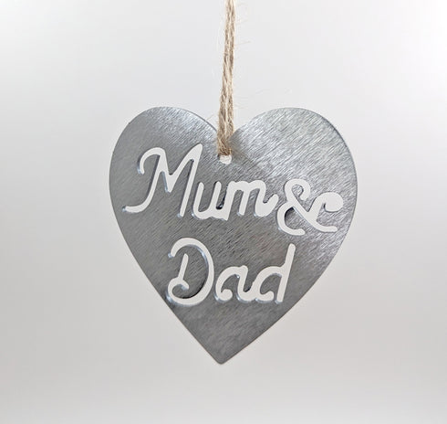 Mum & Dad Mini Steel Heart